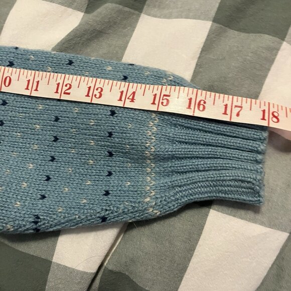 Vintage Figgjo Sweater Womens Wolsey Fair Isle Made in Norway Knit Blue Wool Ski - Picture 8 of 9